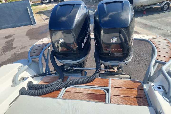 a motorcycle parked in a parking lot