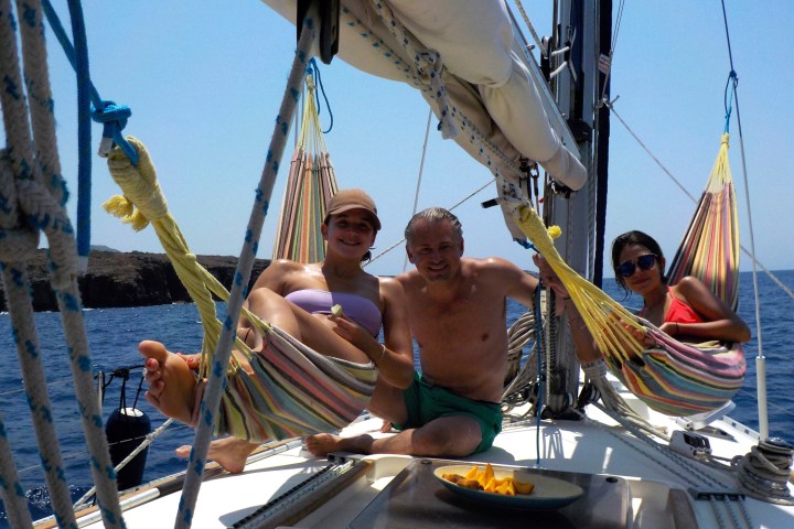 a group of people on a boat