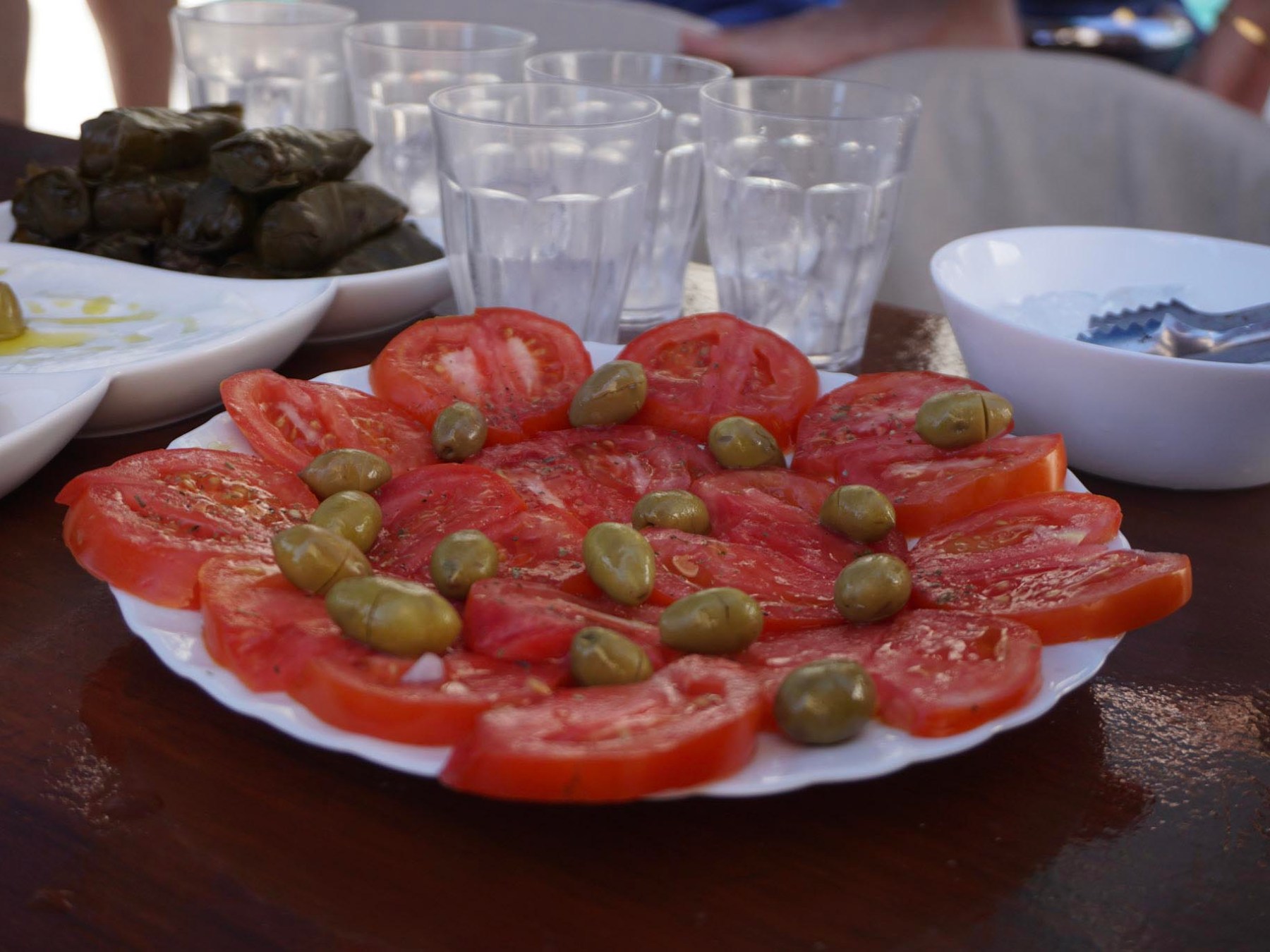 a plate of food on a table