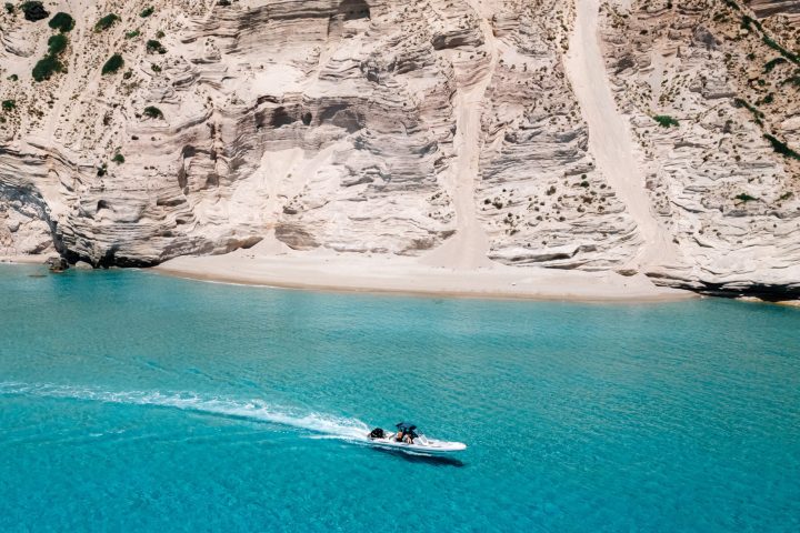 Motorboat cruise in Gerakas, South Milos