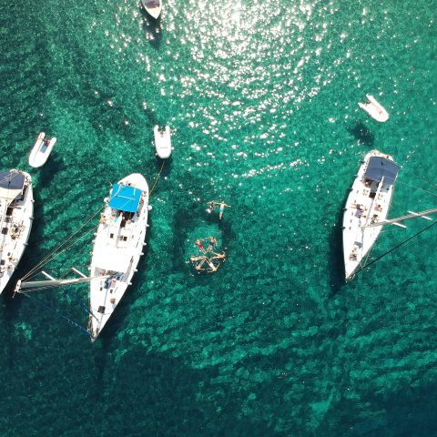 Our sailing boats in Kalogries in Milos