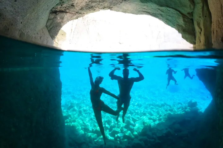Cool Instagram underwater photographs taken with our GoPro and Dome in Sykia Milos