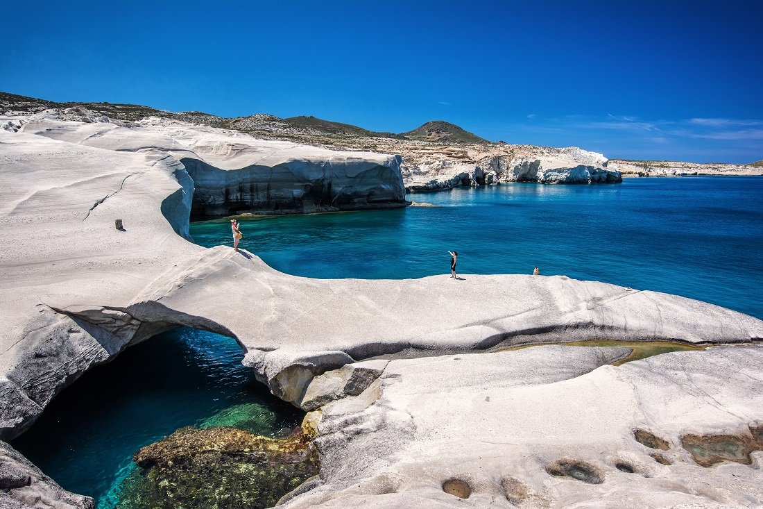 Sarakiniko in Milos The lunar beach of Sarakiniko in Milos