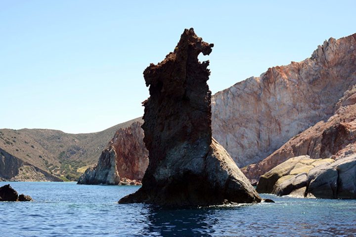 The famous bear shaped rock called Arkoudes