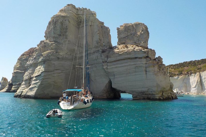 an island in the middle of a body of water