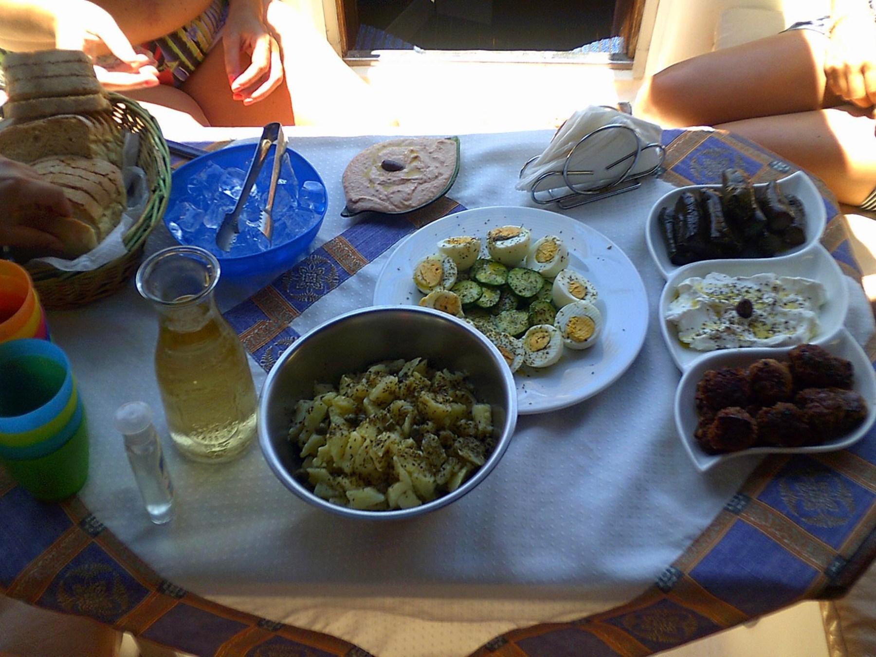 a bunch of food on a table