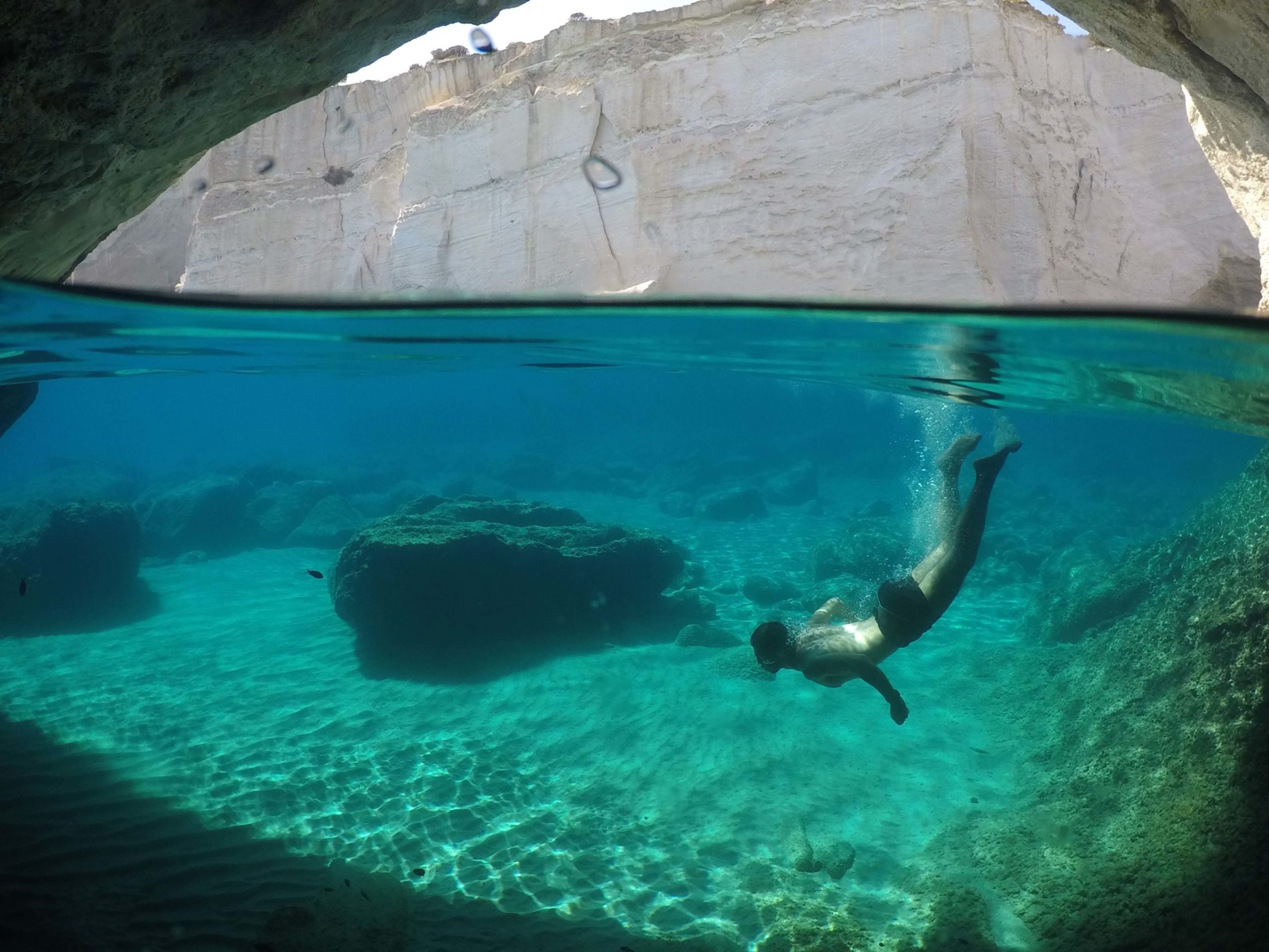 Underwater photography in Kleftiko
