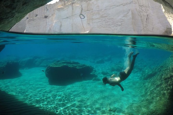 Underwater photography in Kleftiko