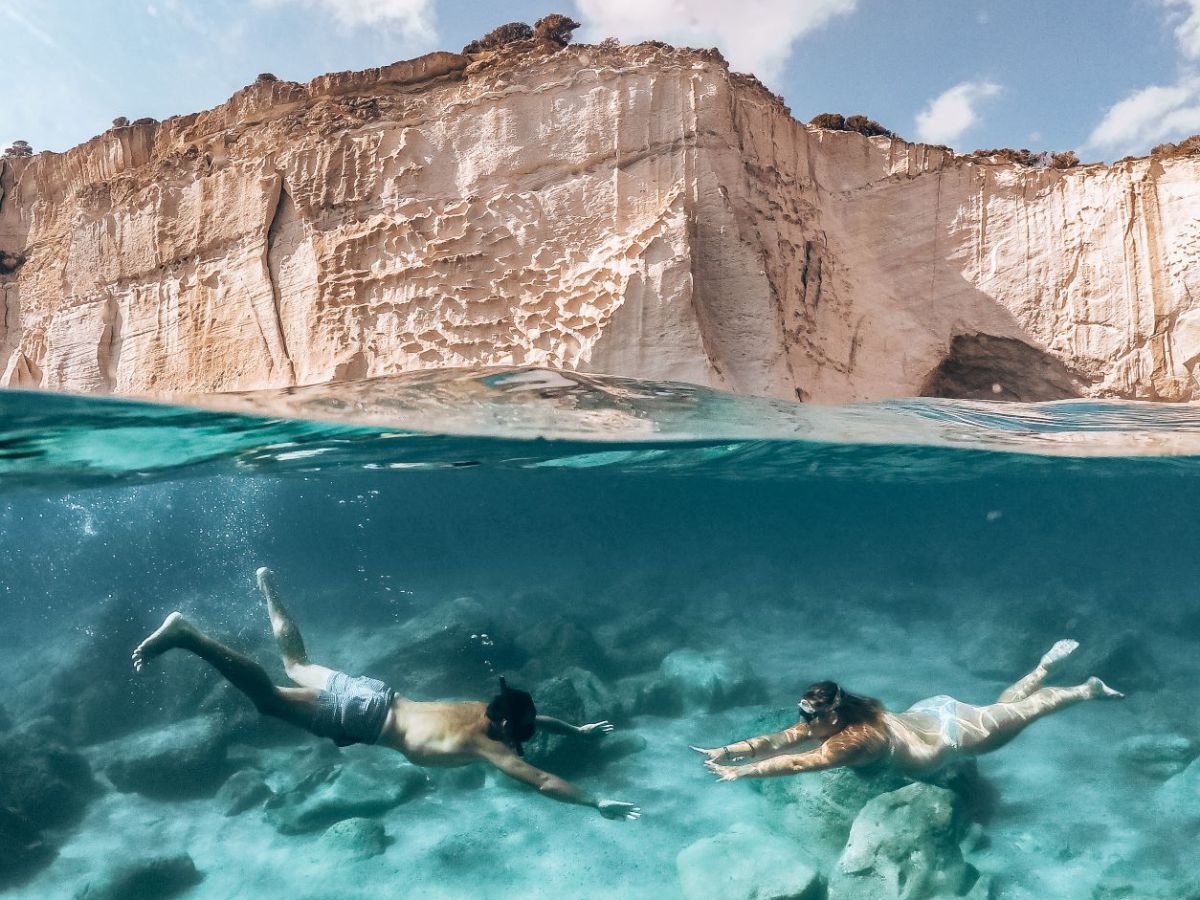 Cool Instagram Photo taken with our GoPro and underwater dome. in Kleftiko