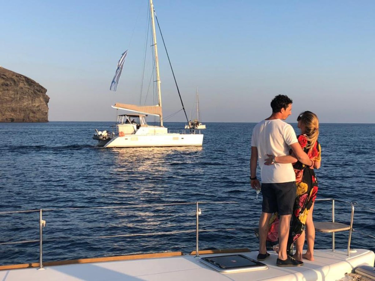 Lovely times sailing a catamaran