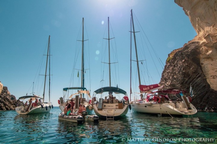 a small boat in a body of water